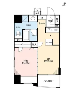 クレアランドマーク【8階】の間取り