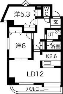ニューノース弐番館【2階】の間取り