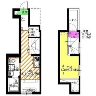 Pura Vidaナゴヤドーム前【1階】の間取り