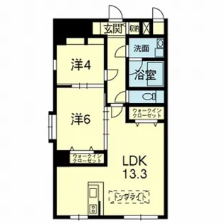 ライズ呉服【1階】の間取り