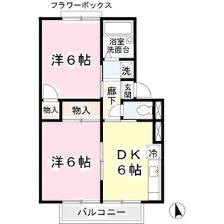 プランドール(山本町南7丁目)【1階】の間取り