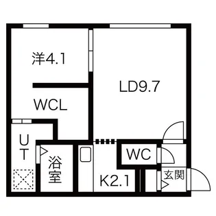 ブルーイング大通東【3階】の間取り