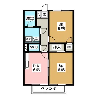 サープラススリーM B棟【2階】の間取り