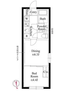 グローリオシェルト池袋V【2階】の間取り