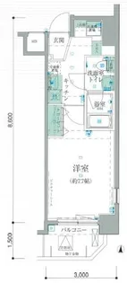 リヴシティ清澄白河【7階】の間取り