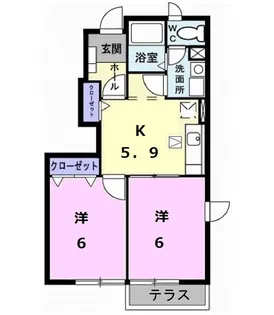 ルークスカイヒル【1階】の間取り