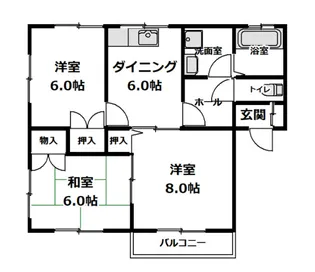 サウスサイド【2階】の間取り