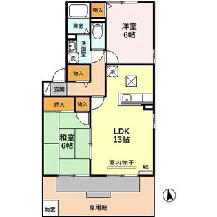 ボヌール A【1階】の間取り
