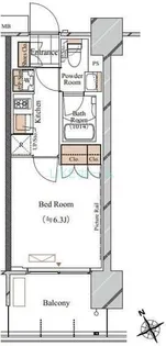ブランシエスタ西船橋【13階】の間取り