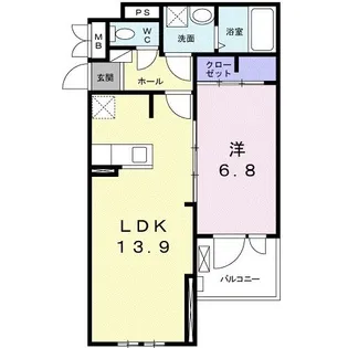 ルーセント プレイス【2階】の間取り