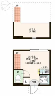 ハーモニーテラス矢向【2階】の間取り