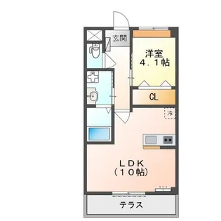 エコハウス華園A【1階】の間取り