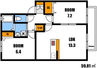 グリーンフィールド A【2階】の間取り