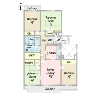 サンコーポ中台7号棟【3階】の間取り