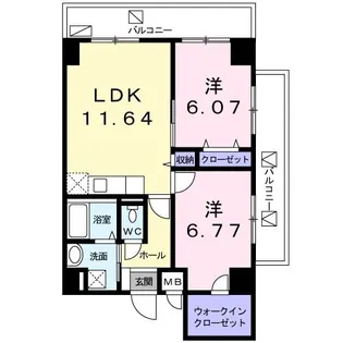 リバティーズSAGA.II【7階】の間取り