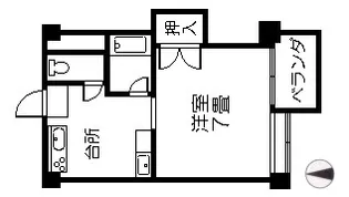 スカイハイツ1【4階】の間取り