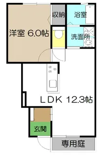 フローラル薊野VI【1階】の間取り
