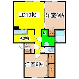 コーポブレーメンA館【1階】の間取り