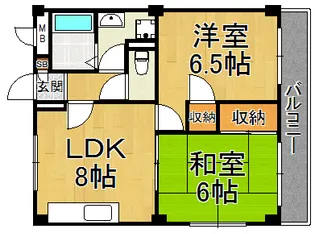 サライ西野【2階】の間取り