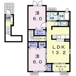 グレイナD【2階】の間取り