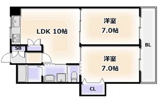 ヴェルコート折鶴【5階】の間取り
