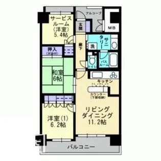 アルファステイツ野田II【11階】の間取り