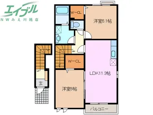 モルゲン ロートI【2階】の間取り
