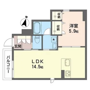メゾンソレイユ【1階】の間取り