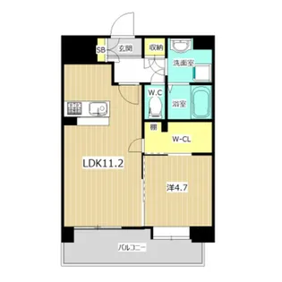 LIBTH千葉城【6階】の間取り