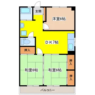 第2パークビラ【3階】の間取り