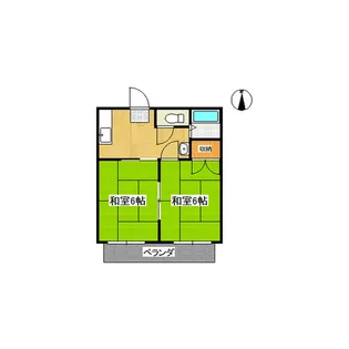 ハイツ大野【2階】の間取り
