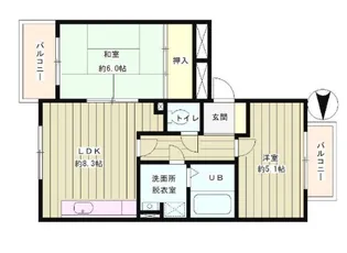 アビタシオン芦花公園【2階】の間取り
