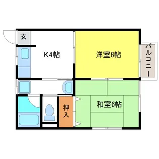 コート・グランドールB棟【2階】の間取り