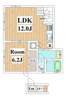 Cortile中延【2階】の間取り