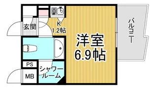 インター・フェルティR2甲子園【3階】の間取り
