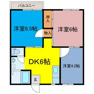 セントラルプラザ落合A/B(熊谷市美土里町)【2階】の間取り