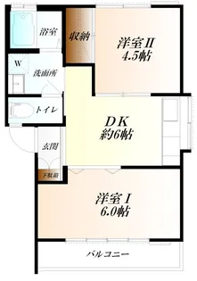 フォレント高橋 WiFi対応【2階】の間取り
