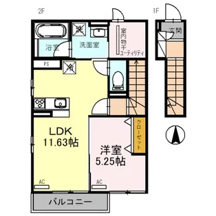 Maison de Fukumi(メゾンドフクミ)【2階】の間取り