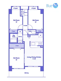 アムール横浜【5階】の間取り