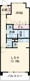HF若林公園レジデンス【1階】の間取り
