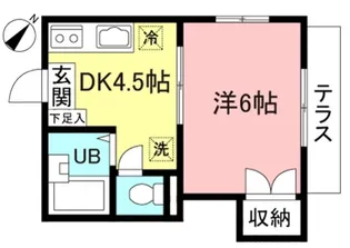 コーポ銀河【1階】の間取り