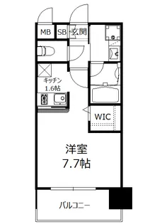 エンクレストベイ天神東II【12階】の間取り