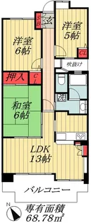 ローズガーデン新浦安参番館【4階】の間取り