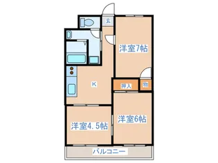 出浦コ-ポ3【2階】の間取り