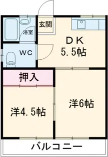 ハイツ風花【2階】の間取り