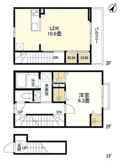 ウェルスクエア目黒中町【2階】の間取り