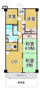 ファミリープラザ宝塚A棟【1階】の間取り