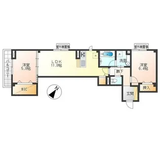 Mutiara【2階】の間取り