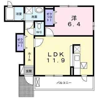 エテルノ サンシャイン【1階】の間取り