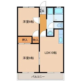クイーンマンション【2階】の間取り